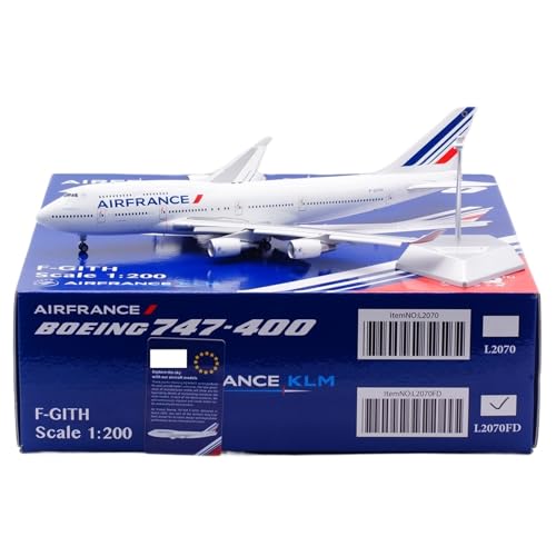 RIVPAHGQ Replika Flugzeugmodelle 35 cm Schöne Flugzeugmodelle Im Maßstab 1/200 for Air France B747-400 F-GITH F-GITD Flugzeug-Luftfahrtausstellungen Vorgefertigte Luftfahrzeug Modelle(F-GITH) von RIVPAHGQ