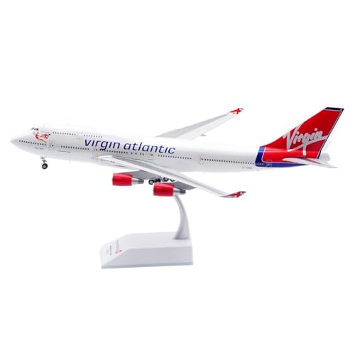 RIVPAHGQ Replika Flugzeugmodelle 35CM Flugzeug Im Maßstab 1:200 for Virgin Atlantic for Boeing B747-400 G-VBIG, Hochrealistische Flugzeugmodelle Vorgefertigte Luftfahrzeug Modelle von RIVPAHGQ