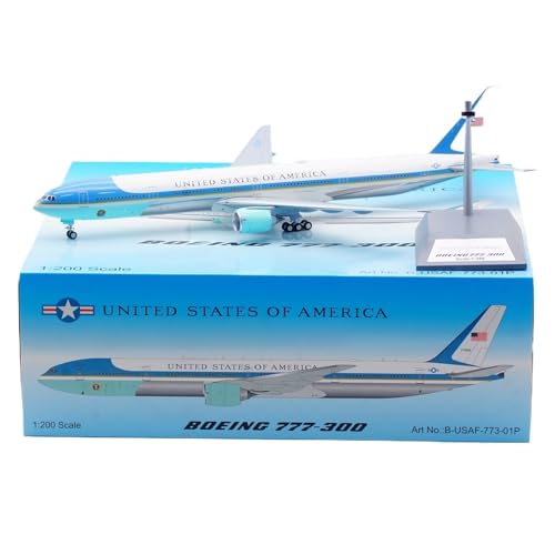 RIVPAHGQ Replika Flugzeugmodelle 36 cm Miniatur-Zivilflugzeug 1/200 for US Air Force One for Boeing B777-300 77000 Statische Flugzeugmodelle Vorgefertigte Luftfahrzeug Modelle von RIVPAHGQ