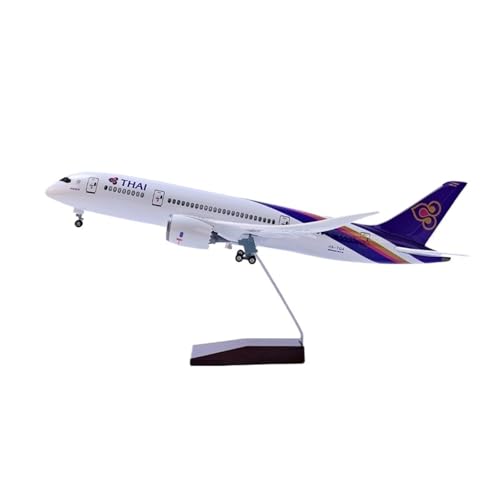 RIVPAHGQ Replika Flugzeugmodelle 43 cm Maßstab Legierung Modell Flugzeug 1/130 Thai Airways for Boeing 787 Passagier Flugzeug Modell Exponate Vorgefertigte Luftfahrzeug Modelle(NO Light) von RIVPAHGQ