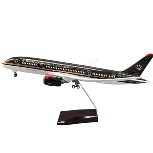 RIVPAHGQ Replika Flugzeugmodelle 43 cm Metalldruckgussflugzeug 1:130 for Royal Jordanian for Boeing 787 Passagierflugzeugmodell Mit Rädern Vorgefertigte Luftfahrzeug Modelle(NO Light) von RIVPAHGQ