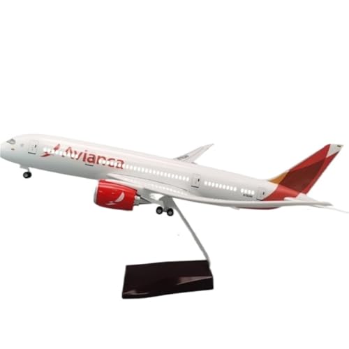 RIVPAHGQ Replika Flugzeugmodelle 43cm Maßstab Legierung Modell Flugzeug 1/130 for Avianca for Boeing 787 Passagier Flugzeug Modell Exponate Vorgefertigte Luftfahrzeug Modelle(with Light) von RIVPAHGQ