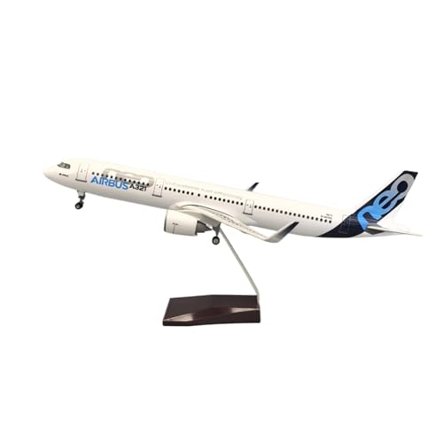 RIVPAHGQ Replika Flugzeugmodelle 44 cm Metalldruckgussflugzeug 1:80 for Airbus A321neo-Prototyp-Passagierflugzeugmodell Mit Rädern Vorgefertigte Luftfahrzeug Modelle(with Light) von RIVPAHGQ