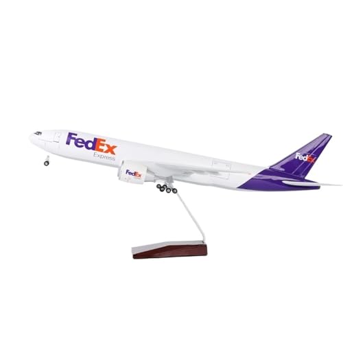 RIVPAHGQ Replika Flugzeugmodelle 47 cm Flugzeug-Druckgussmodell Im Maßstab 1:157 FedEx for Boeing 777-Frachtflugzeug-Ornamente Flugzeug-Replik Vorgefertigte Luftfahrzeug Modelle von RIVPAHGQ