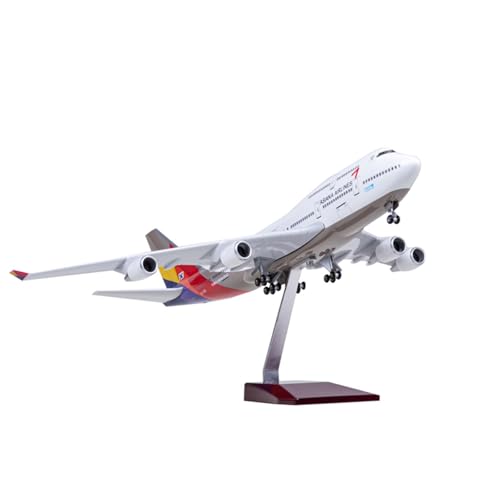 RIVPAHGQ Replika Flugzeugmodelle 47 cm Große Flugzeug-Druckgussmodell 1:150 Asiana Airlines for Boeing 747-400 Flugzeugreplika-Ornamente Vorgefertigte Luftfahrzeug Modelle(NO Light) von RIVPAHGQ