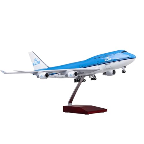 RIVPAHGQ Replika Flugzeugmodelle 47 cm Große Flugzeug-Druckgussmodell 1:157 KLM for Boeing 747-400 Flugzeugreplik 747 Ornamente Vorgefertigte Luftfahrzeug Modelle(NO Light) von RIVPAHGQ