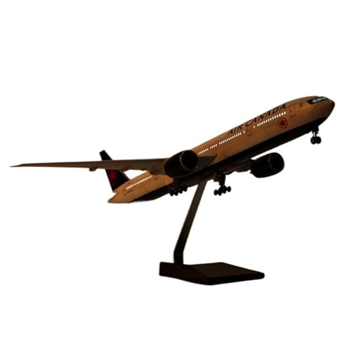 RIVPAHGQ Replika Flugzeugmodelle 47 cm Große Sammler-Flugzeugrepliken Aus Metall, Air Canada for Boeing 777, 1:157, Simulationsflugzeugmodell Vorgefertigte Luftfahrzeug Modelle(with Light) von RIVPAHGQ