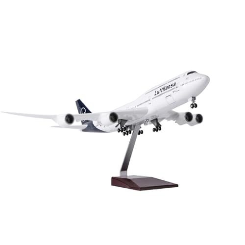 RIVPAHGQ Replika Flugzeugmodelle 47 cm Große Sammler-Flugzeugrepliken Aus Metall, Lufthansa for Boeing 747, 1:160, Simulationsflugzeugmodell Vorgefertigte Luftfahrzeug Modelle(NO Light) von RIVPAHGQ