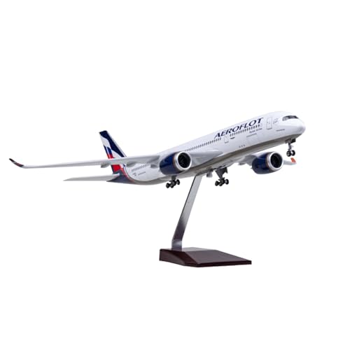 RIVPAHGQ Replika Flugzeugmodelle 47 cm Große Sammler-Flugzeugrepliken Aus Metall, Russian Airlines for Airbus A350, 1:142, Simulationsflugzeugmodell Vorgefertigte Luftfahrzeug Modelle(NO Light) von RIVPAHGQ