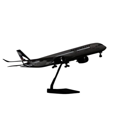 RIVPAHGQ Replika Flugzeugmodelle 47 cm Große Sammler-Flugzeugrepliken Aus Metall, Russian Airlines for Airbus A350, 1:142, Simulationsflugzeugmodell Vorgefertigte Luftfahrzeug Modelle(with Light) von RIVPAHGQ