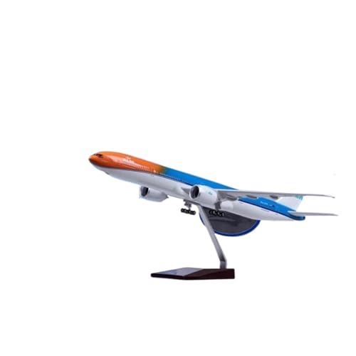 RIVPAHGQ Replika Flugzeugmodelle 47 cm Maßstab 1:157 Flugzeugnachbildung for Boeing B777 KLM Air Airlines Druckguss-Modellflugzeug Mit Lichtern Vorgefertigte Luftfahrzeug Modelle(with Light) von RIVPAHGQ