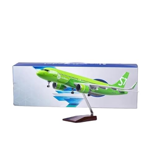 RIVPAHGQ Replika Flugzeugmodelle 47 cm Maßstab 1:80 Flugzeugreplik for Siberia S7 Airlines A320 Neo Druckguss-Modellflugzeug Vorgefertigte Luftfahrzeug Modelle(with Light) von RIVPAHGQ