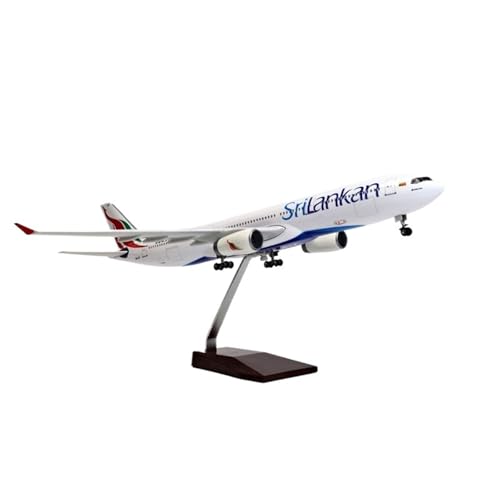 RIVPAHGQ Replika Flugzeugmodelle 47 cm Maßstab Legierung Modell Flugzeug 1/135 for SriLankan Airlines A330 Passagier Flugzeug Modell Exponate Vorgefertigte Luftfahrzeug Modelle(NO Light) von RIVPAHGQ