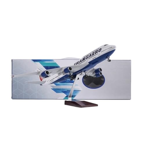 RIVPAHGQ Replika Flugzeugmodelle 47 cm Maßstab Legierung Modell Flugzeug 1/150 for Intercontinental Airlines 747 Passagier Flugzeug Modell Exponate Vorgefertigte Luftfahrzeug Modelle(NO Light) von RIVPAHGQ