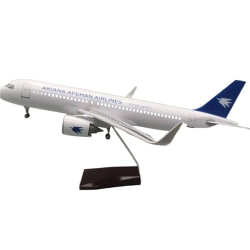 RIVPAHGQ Replika Flugzeugmodelle 47 cm Maßstab Legierung Modell Flugzeug 1/80 for Afghan Airlines A320neo Passagier Flugzeug Modell Exponate Vorgefertigte Luftfahrzeug Modelle(NO Light) von RIVPAHGQ