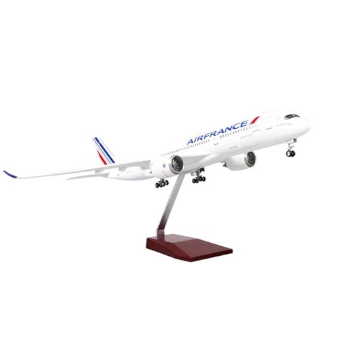 RIVPAHGQ Replika Flugzeugmodelle 47 cm Metalldruckguss-Modellflugzeug Im Maßstab 1/142 for Air France-Passagierflugzeugmodell for Airbus A350 Vorgefertigte Luftfahrzeug Modelle(NO Light) von RIVPAHGQ