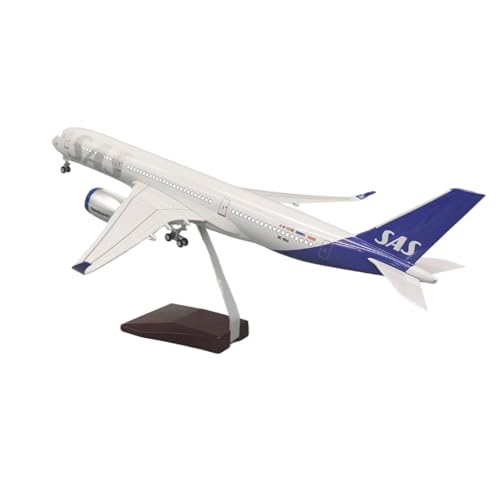 RIVPAHGQ Replika Flugzeugmodelle 47 cm Metalldruckgussflugzeug 1:142 for Skandinavisches for Airbus A350-Passagierflugzeugmodell Mit Rädern Vorgefertigte Luftfahrzeug Modelle(NO Light) von RIVPAHGQ