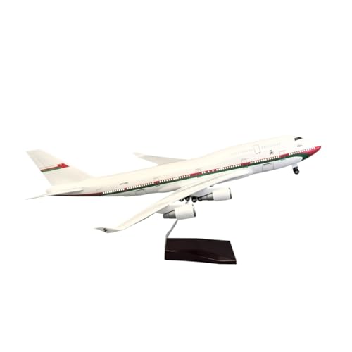 RIVPAHGQ Replika Flugzeugmodelle 47 cm Miniatur-Modellflugzeug-Repliken 1/150 for Omanische Präsidentenflugzeuge Vom Typ 747 Mit Lichtern Vorgefertigte Luftfahrzeug Modelle(NO Light) von RIVPAHGQ