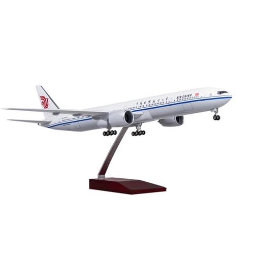 RIVPAHGQ Replika Flugzeugmodelle 47 cm Miniaturmodell Zivilflugzeug 1:157 Air China for Boeing 777-300 Maßstab Legierungsflugzeug for Erwachsene Vorgefertigte Luftfahrzeug Modelle(with Light) von RIVPAHGQ