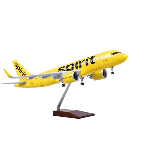 RIVPAHGQ Replika Flugzeugmodelle 47 cm Miniaturmodell Zivilflugzeug 1:80 Spirit Airlines for Airbus A320neo Maßstab Legierung Flugzeug for Erwachsene Vorgefertigte Luftfahrzeug Modelle(NO Light) von RIVPAHGQ