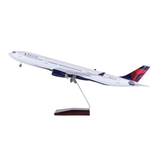 RIVPAHGQ Replika Flugzeugmodelle 47 cm Modellflugzeug Im Maßstab 330 1:135 Delta Air Lines for Airbus A330 Flugzeugmodell Zivilluftfahrt-Frachtflugzeug Vorgefertigte Luftfahrzeug Modelle(NO Light) von RIVPAHGQ