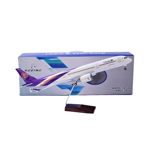 RIVPAHGQ Replika Flugzeugmodelle 47 cm Passagierflugzeugmodell Im Maßstab 350 1:142 Thai Airways for Airbus A350 Flugzeugreplik Ornamente Vorgefertigte Luftfahrzeug Modelle(with Light) von RIVPAHGQ