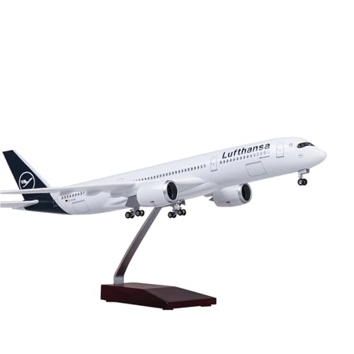 RIVPAHGQ Replika Flugzeugmodelle 47cm Metall Druckguss Modell Flugzeug 1/142 Lufthansa for Airbus A350 Miniatur Flugzeug Display Vorgefertigte Luftfahrzeug Modelle(NO Light) von RIVPAHGQ