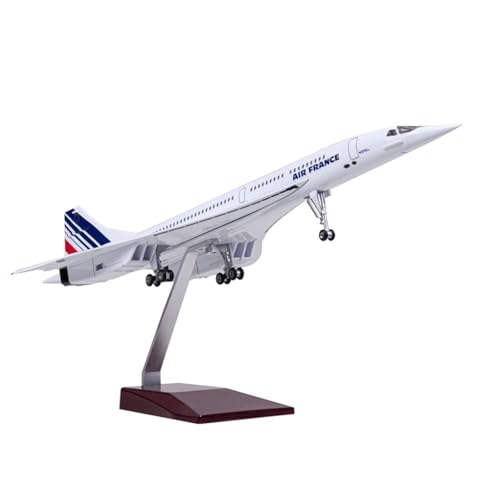 RIVPAHGQ Replika Flugzeugmodelle 50 cm Miniatur-Modell Zivilflugzeug 1:125 for Air France Concorde Maßstab Legierung Flugzeug Display for Erwachsene Vorgefertigte Luftfahrzeug Modelle(NO Light) von RIVPAHGQ