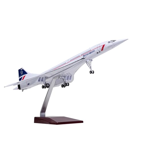 RIVPAHGQ Replika Flugzeugmodelle 50 cm Miniaturmodell Zivilflugzeug 1:125 for Singapore Airlines Concorde Scale-Legierungsflugzeug for Erwachsene Vorgefertigte Luftfahrzeug Modelle(NO Light) von RIVPAHGQ
