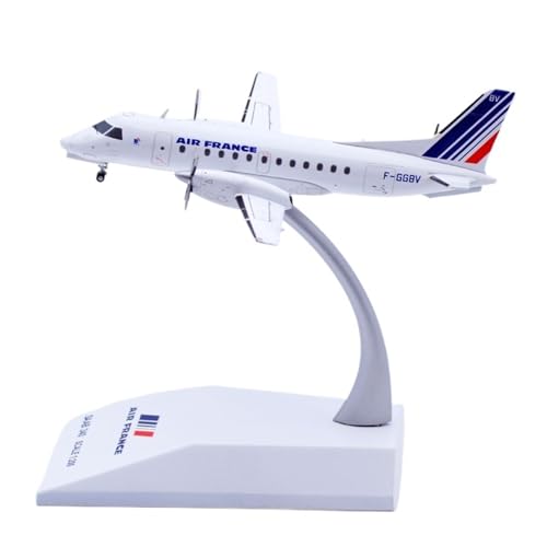 RIVPAHGQ Replika Flugzeugmodelle 9CM for Air France Saab 340A F-GGBV Modellflugzeug Im Maßstab 1:200 Druckgussflugzeug for Luftfahrtliebhaber Vorgefertigte Luftfahrzeug Modelle von RIVPAHGQ