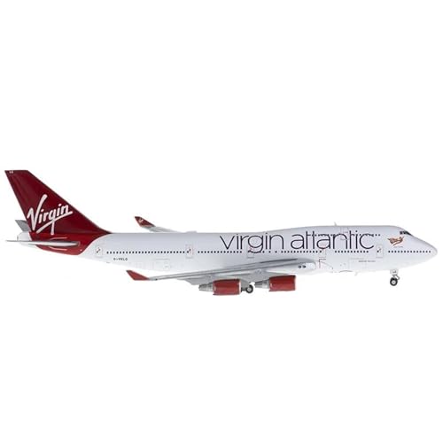 RIVPAHGQ Replika Flugzeugmodelle Detaillierte Flugzeugminiatur Im Maßstab 1:400 GJVIR1503 VA Für Boeing B747-400 G-VXLG, Flugzeugdekor Fürs Büro Vorgefertigte Luftfahrzeug Modelle von RIVPAHGQ