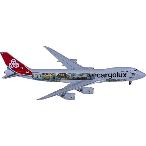 RIVPAHGQ Replika Flugzeugmodelle Detaillierte Flugzeugminiatur Im Maßstab 1:400 XX4709C Für Cargolux 747-8F LX-VCM, Flugzeugdekor Fürs Büro Vorgefertigte Luftfahrzeug Modelle von RIVPAHGQ