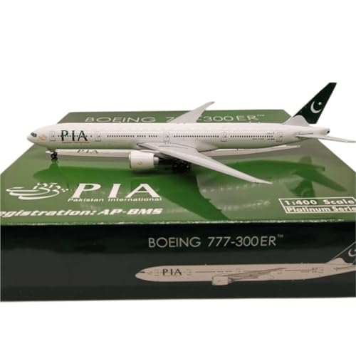 RIVPAHGQ Replika Flugzeugmodelle Fertiges Flugzeugmodell Im Maßstab 1:400 Für Miniatur-Nachbildungen des Pakistan Airlines B777-300ER AP-BMS Vorgefertigte Luftfahrzeug Modelle von RIVPAHGQ
