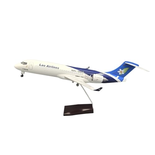 RIVPAHGQ Replika Flugzeugmodelle Flugzeug-Druckgussmodell Im Maßstab 1/70, 47 cm, for Lao Airlines C909 Passagierflugzeug-Modellsimulationssammlung Vorgefertigte Luftfahrzeug Modelle(with Light) von RIVPAHGQ