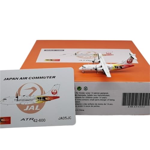 RIVPAHGQ Replika Flugzeugmodelle Maßstab 1:400 5CM Hochdetailliertes Flugzeugmodell Für JAL ATR-42 JA05JC Druckgussflugzeug Miniatur Vorgefertigte Luftfahrzeug Modelle von RIVPAHGQ