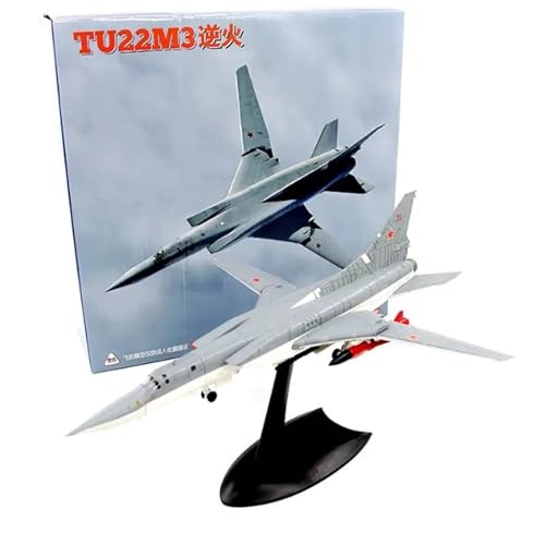 RIVPAHGQ Replika Flugzeugmodelle Militärflugzeugmodell Im Maßstab 1:144 Für Russische Luft- Und Raumfahrtstreitkräfte, TU-22M3 Backfire Bomber Alloy Fighters Vorgefertigte Luftfahrzeug Modelle von RIVPAHGQ