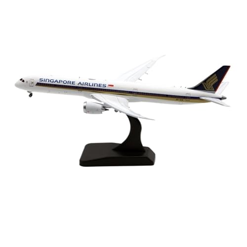 RIVPAHGQ Replika Flugzeugmodelle Miniatur-Flugzeugmodell Im Maßstab 17 cm Maßstab 1:400 for Singapore Airlines B787-10 9V-SCM-Klappen Fertiges Flugzeugmodell Vorgefertigte Luftfahrzeug Modelle von RIVPAHGQ