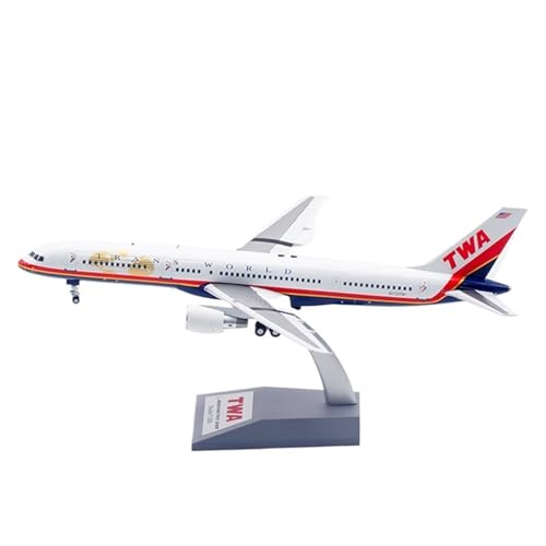 RIVPAHGQ Replika Flugzeugmodelle Miniatur-Flugzeugmodell Im Maßstab 23 cm 1:200 for TWA for Boeing B757-200 N712TW Fertiges Flugzeugmodell Vorgefertigte Luftfahrzeug Modelle von RIVPAHGQ
