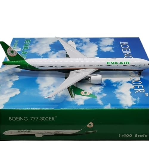 RIVPAHGQ Replika Flugzeugmodelle Miniatur-Verkehrsflugzeugmodell Im Maßstab 1:400 Für Eva Air B777-300ER B-16740, Metalldruckgussmodell, Sammlerflugzeug Vorgefertigte Luftfahrzeug Modelle von RIVPAHGQ