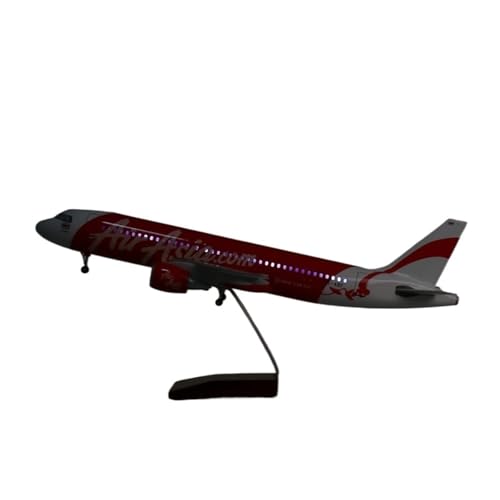 RIVPAHGQ Replika Flugzeugmodelle Replik Eines Zivilen Flugzeugs Im Maßstab 1/80, 47 cm, AirAsia for Airbus A320, Flugzeugmodell for Die Luftfahrtanzeige Vorgefertigte Luftfahrzeug Modelle(with Light) von RIVPAHGQ