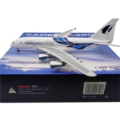 RIVPAHGQ Replika Flugzeugmodelle Sammlerflugzeugmodell Im Maßstab 1:400 Für Malaysia Airlines A380 9M-MNB, Flugzeugbausatz Aus Druckgusslegierung Vorgefertigte Luftfahrzeug Modelle von RIVPAHGQ