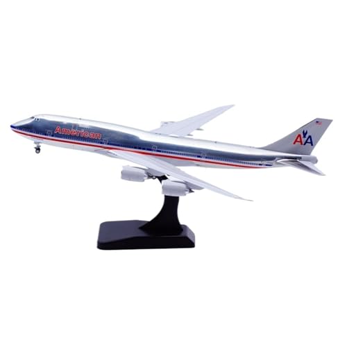 RIVPAHGQ Replika Flugzeugmodelle for American Airlines for Boeing B747-8I N748AA 1:400 Druckguss-Modellflugzeug – Flugzeug Im Maßstab 19 cm Mit Ständer Vorgefertigte Luftfahrzeug Modelle von RIVPAHGQ