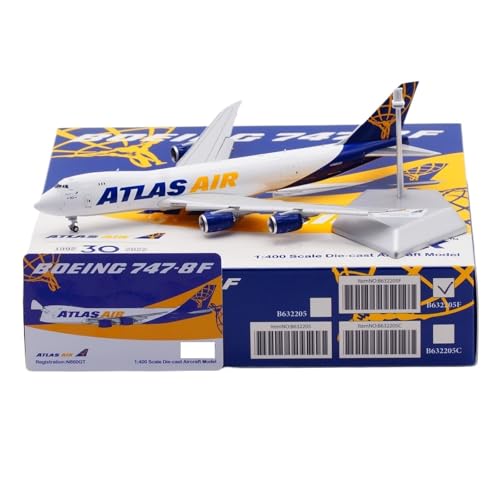 Replika Flugzeugmodelle 19 cm Große Flugzeugrepliken Im Boutique-Maßstab 1/400 for Atlas Air B747-8F N860GT Druckgussmodell-Sammelflugzeug Vorgefertigte Luftfahrzeug Modelle(Flap) von RIVPAHGQ