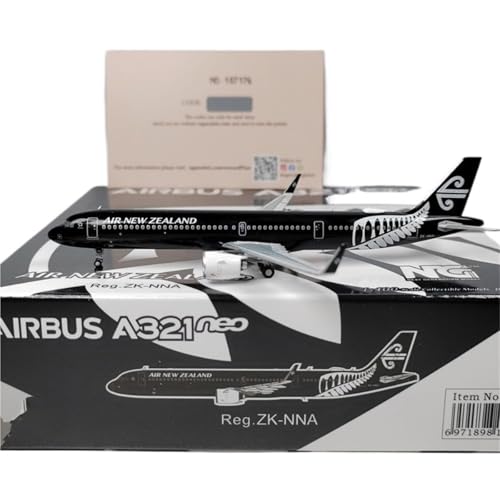 Replika Flugzeugmodelle Fertiges Flugzeugmodell Im Maßstab 1:400 Für Air New Zealand A321neo ZK-NNA, Flugzeugminiatur Für Luftfahrtfans Vorgefertigte Luftfahrzeug Modelle von RIVPAHGQ