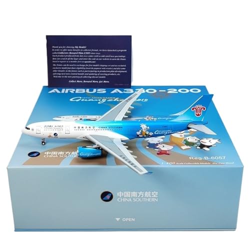 Replika Flugzeugmodelle Miniatur-Verkehrsflugzeugmodell Im Maßstab 1:400 Für China Southern Airlines A330-200 B-6057, Metallmodell, Sammlerflugzeug Vorgefertigte Luftfahrzeug Modelle(Hardcover) von RIVPAHGQ