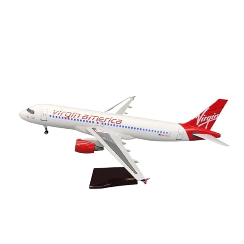 Replika Flugzeugmodelle Replik Eines Zivilen Flugzeugs Im Maßstab 1/80, 47 Cm, For Virgin America 320neo-Flugzeugmodell Zur Luftfahrtausstellung Vorgefertigte Luftfahrzeug Modelle(With light) von RIVPAHGQ
