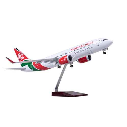 Replika Flugzeugmodelle Replik Eines Zivilen Flugzeugs Im Maßstab 1/85, 47 Cm, Kenya Airways For Boeing 737, Flugzeugmodell For Die Luftfahrtanzeige Vorgefertigte Luftfahrzeug Modelle(NO light) von RIVPAHGQ
