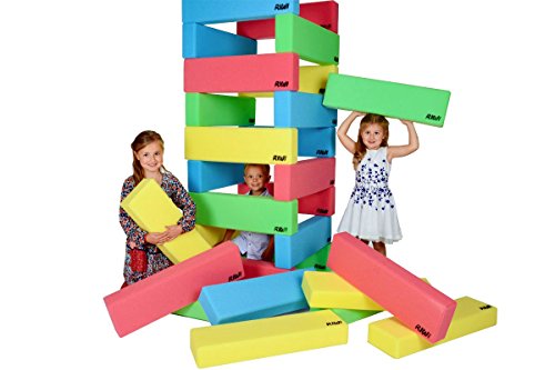 RIWI 12er Bausteinset | XXL Schaumstoff Bausteine | große weiche Bauklötze | Waschmaschinenfest von RIWI