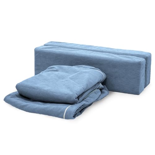 RIWI® Couch Cover – Hellblau Cord Premium (RCC205-01) für 24 XXL Bausteine | waschbar & langlebig von RIWI