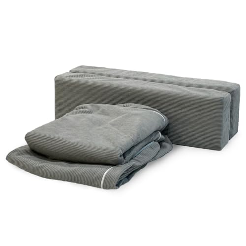 RIWI® Couch Cover – Hellgrau Cord Premium (RCC205-06) für 24 XXL Bausteine | waschbar & langlebig von RIWI